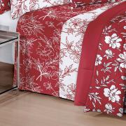 Edredom Solteiro 150 Fios 100% Algodo - Illume Vermelho - Santista