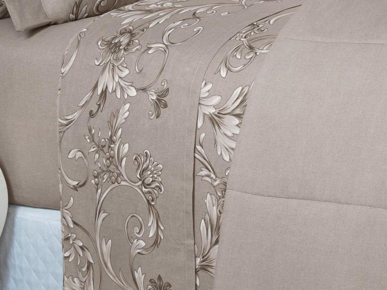 Jogo de Cama Queen Percal 180 fios - Imperiale Bege - Dui Design