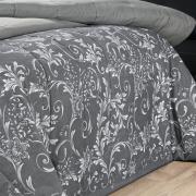 Jogo de Cama Queen Percal 180 fios - Imperiale Cinza - Dui Design