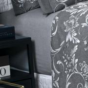 Jogo de Cama Queen Percal 180 fios - Imperiale Cinza - Dui Design