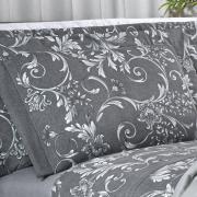 Jogo de Cama Queen Percal 180 fios - Imperiale Cinza - Dui Design
