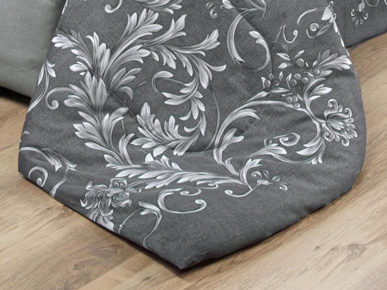 Enxoval King com Edredom 5 peas Percal 180 fios - Imperiale Cinza - Dui Design