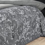 Enxoval King com Edredom 5 peas Percal 180 fios - Imperiale Cinza - Dui Design