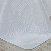 Kit: 1 Cobre-leito Casal Bouti de Microfibra Ultrasonic + 2 Porta-travesseiros - Imperio Branco - Dui Design