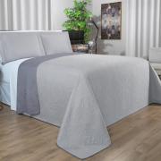 Kit: 1 Cobre-leito King Bouti de Microfibra Ultrasonic + 2 Porta-travesseiros - Império Cinza - Dui Design