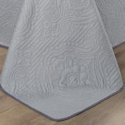 Kit: 1 Cobre-leito King Bouti de Microfibra Ultrasonic  + 2 Porta-travesseiros - Imp�rio Cinza - Dui Design