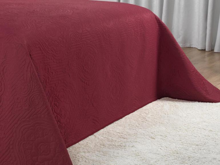 Kit: 1 Cobre-leito Solteiro Bouti de Microfibra Ultrasonic + 1 Porta-travesseiro - Imperio Rosa Barroque - Dui Design