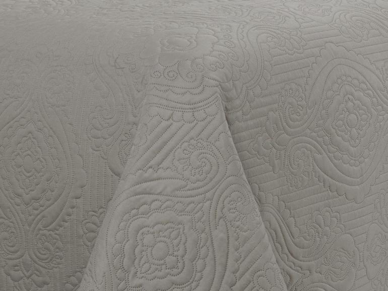 Kit: 1 Cobre-leito King Bouti de Microfibra Ultrasonic + 2 Porta-travesseiros - Império Stone - Dui Design