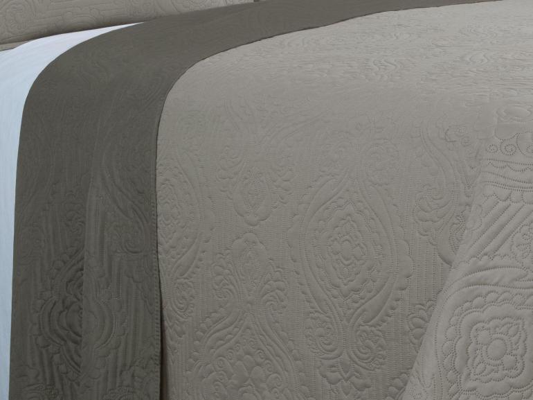 Kit: 1 Cobre-leito King Bouti de Microfibra Ultrasonic + 2 Porta-travesseiros - Império Stone - Dui Design