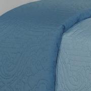 Kit: 1 Cobre-leito Casal Bouti de Microfibra Ultrasonic + 2 Porta-travesseiros - Imperio Azul Cristal - Dui Design
