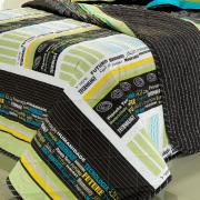 Kit: 1 Cobre-leito Queen + 2 Portas-travesseiro 150 fios 100% Algodo - Inove Verde - Dui Design