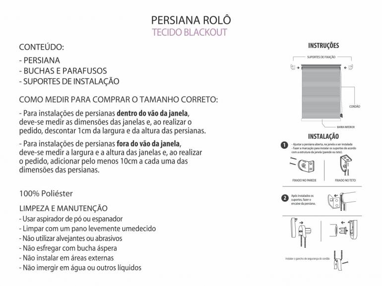 Persiana Rolo - Tecido Blackout - Textura Linho - Altura de 1,60m e 0,90m de Largura - Bruxelas Rosa Velho - Dui Design