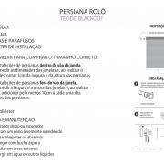 Persiana Rolo - Tecido Blackout - Textura Linho - Altura de 2,20m e 1,80m de Largura - Bruxelas Cinza Mescla - Dui Design