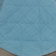 Kit: 1 Cobre-leito Queen + 2 Porta-travesseiros Percal 200 fios - Ipsum Azul - Dui Design