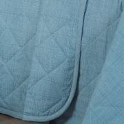 Kit: 1 Cobre-leito King + 2 Porta-travesseiros Percal 200 fios - Ipsum Azul - Dui Design