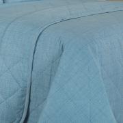 Kit: 1 Cobre-leito King + 2 Porta-travesseiros Percal 200 fios - Ipsum Azul - Dui Design