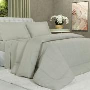 Edredom Queen Percal 200 fios - Ipsum Linho Bege - Dui Design