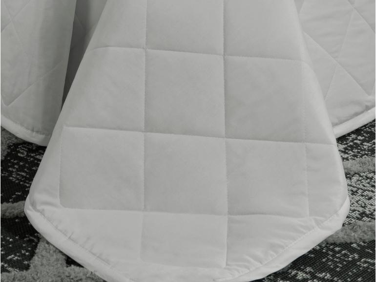 Kit: 1 Cobre-leito Solteiro + 1 Porta-travesseiro Percal 200 fios - Ipsum Branco - Dui Design