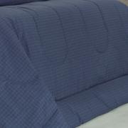 Edredom Queen Percal 200 fios - Ipsum Xadrez Indigo - Dui Design