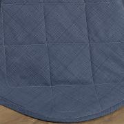 Kit: 1 Cobre-leito Casal + 2 Porta-travesseiros Percal 200 fios - Ipsum Indigo - Dui Design