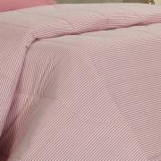 Edredom King Percal 200 fios - Ipsum Listras Rosa Velho - Dui Design