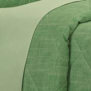 Enxoval Solteiro com Cobre-leito 5 peças Percal 200 fios - Ipsum Verde Celadon - Dui Design