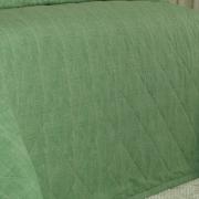 Kit: 1 Cobre-leito King + 2 Porta-travesseiros Percal 200 fios - Ipsum Linho Verde Celadon - Dui Design
