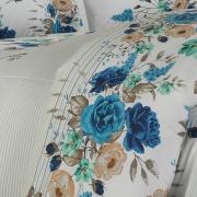 Edredom Queen Percal 200 fios - Isabel Azul - Dui Design