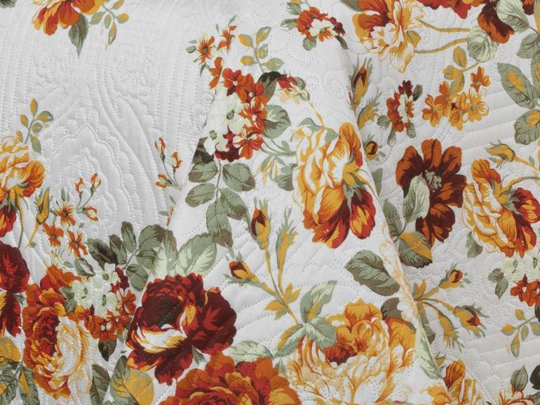 Kit: 1 Cobre-leito King Bouti de Microfibra Ultrasonic Estampada + 2 Porta-travesseiros - Isadora Gold - Dui Design