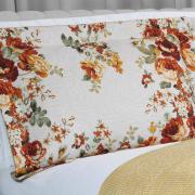 Kit: 1 Cobre-leito King Bouti de Microfibra Ultrasonic Estampada + 2 Porta-travesseiros - Isadora Gold - Dui Design