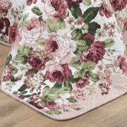 Kit: 1 Cobre-leito King Bouti de Microfibra Ultrasonic Estampada + 2 Porta-travesseiros - Isadora Rosa Velho - Dui Design