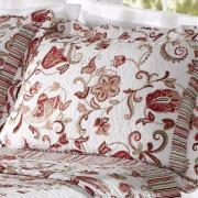 Kit: 1 Cobre-leito Queen Bouti + 2 Porta-travesseiros - Istambul Vermelho - Corttex