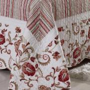 Kit: 1 Cobre-leito Queen Bouti + 2 Porta-travesseiros - Istambul Vermelho - Corttex