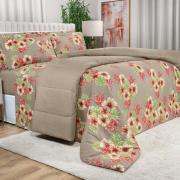 Enxoval Casal com Edredom 5 peas Percal 180 fios - Itapua Stone - Dui Design
