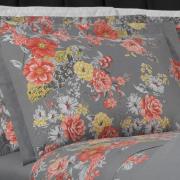 Jogo de Cama King Percal 180 fios - Jackie Cinza - Dui Design