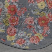 Enxoval Casal com Cobre-leito 7 peas Percal 180 fios - Jackie Cinza - Dui Design
