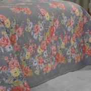 Enxoval Casal com Cobre-leito 7 peas Percal 180 fios - Jackie Cinza - Dui Design