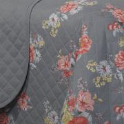 Enxoval Casal com Cobre-leito 7 peas Percal 180 fios - Jackie Cinza - Dui Design