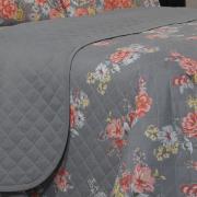 Enxoval Casal com Cobre-leito 7 peas Percal 180 fios - Jackie Cinza - Dui Design