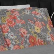 Enxoval Casal com Cobre-leito 7 peas Percal 180 fios - Jackie Cinza - Dui Design