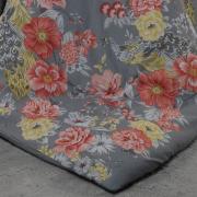 Edredom King Percal 180 fios - Jackie Cinza - Dui Design