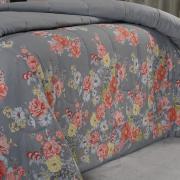 Edredom King Percal 180 fios - Jackie Cinza - Dui Design