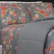 Edredom King Percal 180 fios - Jackie Cinza - Dui Design