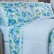 Jogo de Cama Casal 150 fios - Joana Azul - Dui Design