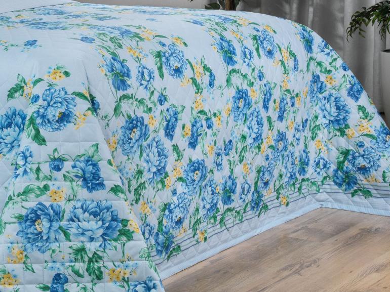 Enxoval King com Cobre-leito 7 peas 150 fios - Joana Azul - Dui Design