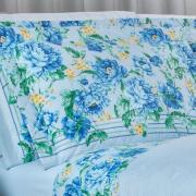 Enxoval King com Cobre-leito 7 peas 150 fios - Joana Azul - Dui Design