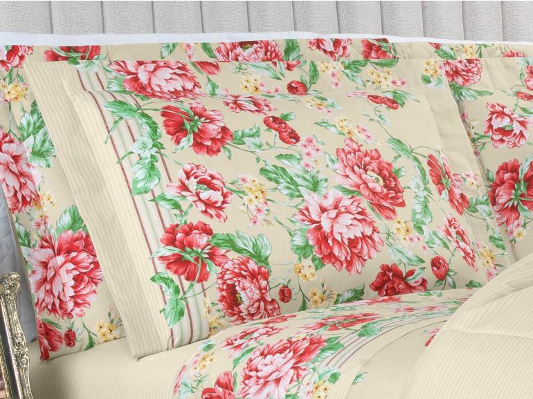 Jogo de Cama King 150 fios - Joana Carmin - Dui Design