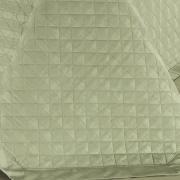 Kit: 1 Cobre-leito Casal + 2 porta-travesseiros Cetim 300 fios 100% Algodo - Kansas Cinza Mineral - Dui Design