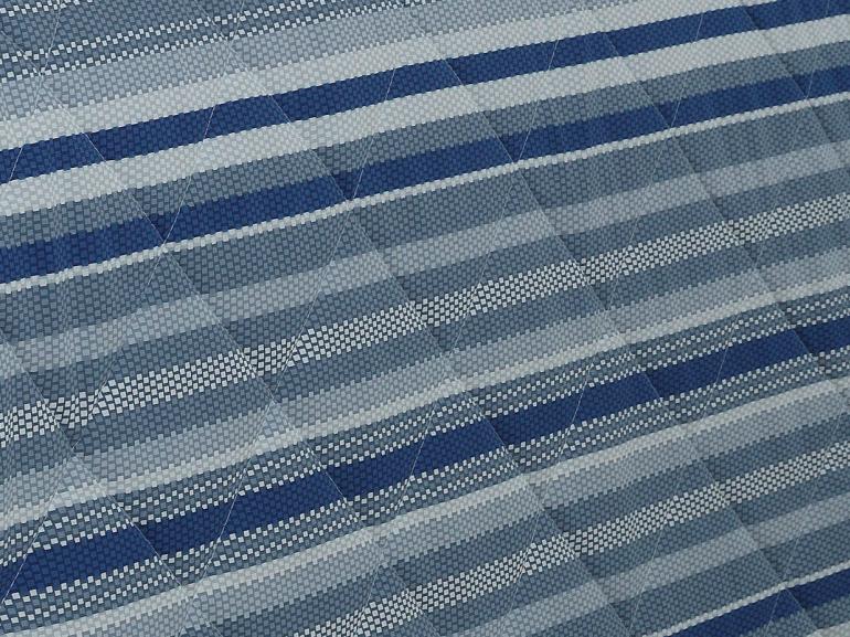 Kit: 1 Cobre-leito Casal + 2 Porta-travesseiros Percal 200 fios - Kaori Azul - Dui Design