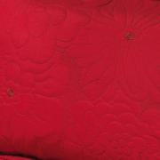 Kit: 1 Cobre-leito Casal Bouti Bordada de Microfibra + 2 Porta-travesseiros - Kavi Vermelho - Dui Design